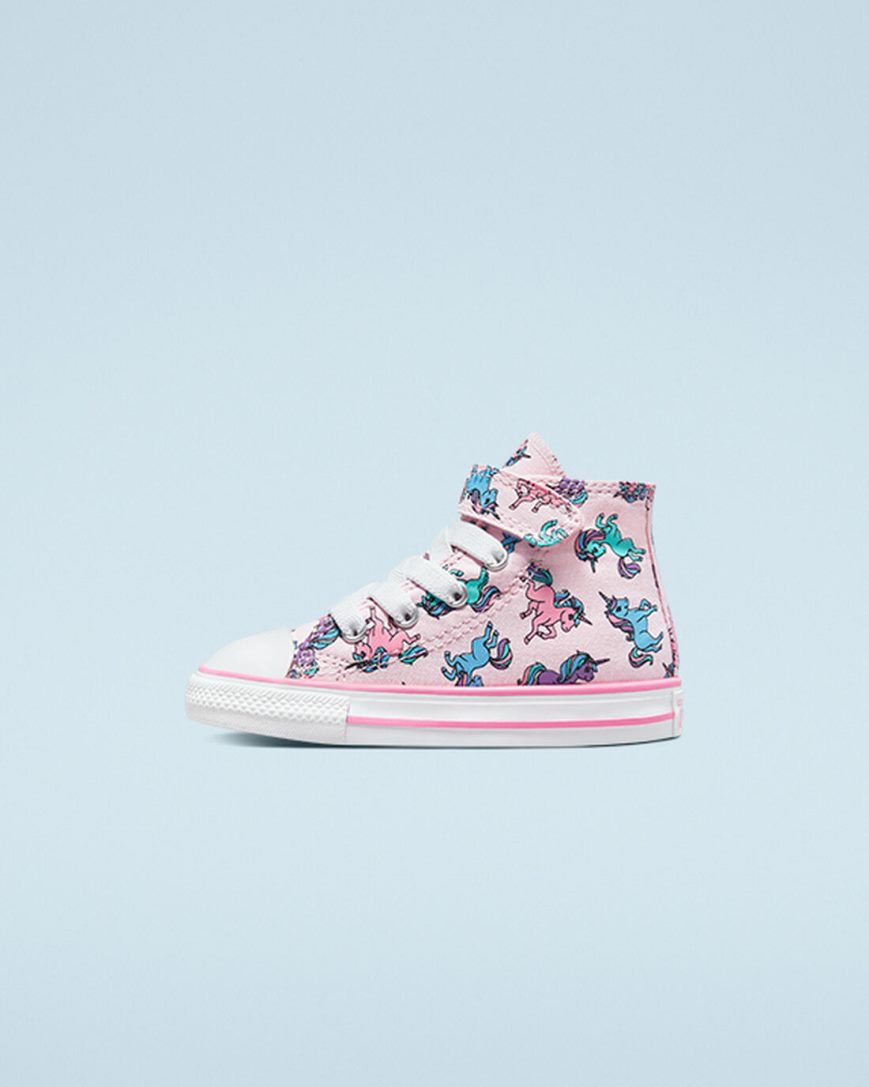 Girls' Converse Chuck Taylor All Star Easy-On Unicorns High Top Shoes Pink / Blue | AU 590C8H